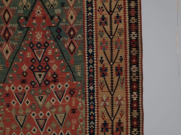 Carpet, Wool (warp and weft); tapestry weave