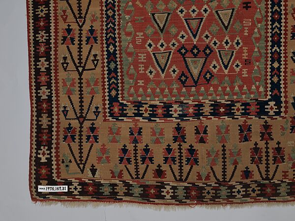 Carpet, Wool (warp and weft); tapestry weave