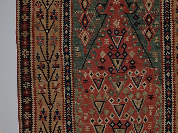 Carpet, Wool (warp and weft); tapestry weave