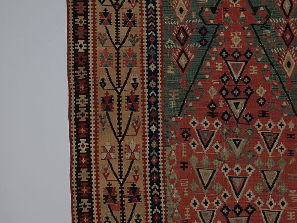 Carpet, Wool (warp and weft); tapestry weave