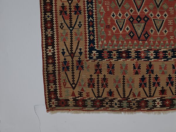 Carpet, Wool (warp and weft); tapestry weave