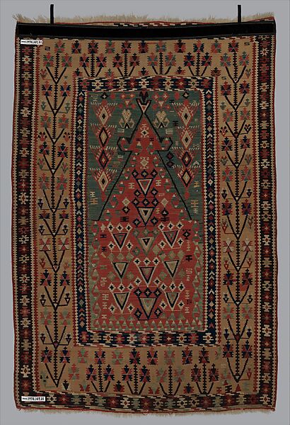 Carpet, Wool (warp and weft); tapestry weave