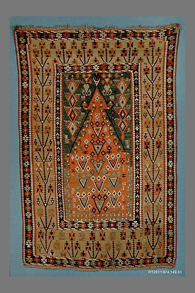 Carpet, Wool (warp and weft); tapestry weave