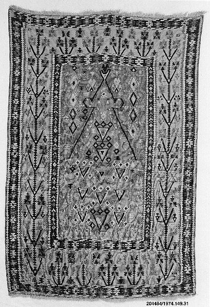 Carpet, Wool (warp and weft); tapestry weave