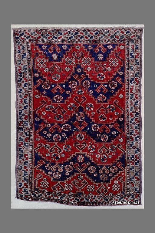 Carpet, Wool (warp, weft, and pile); symmetrically knotted pile