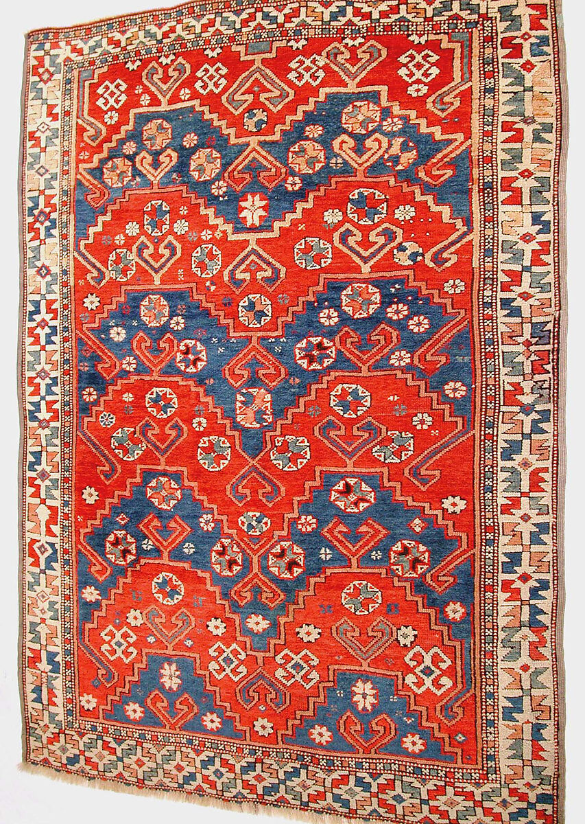 Carpet, Wool (warp, weft, and pile); symmetrically knotted pile