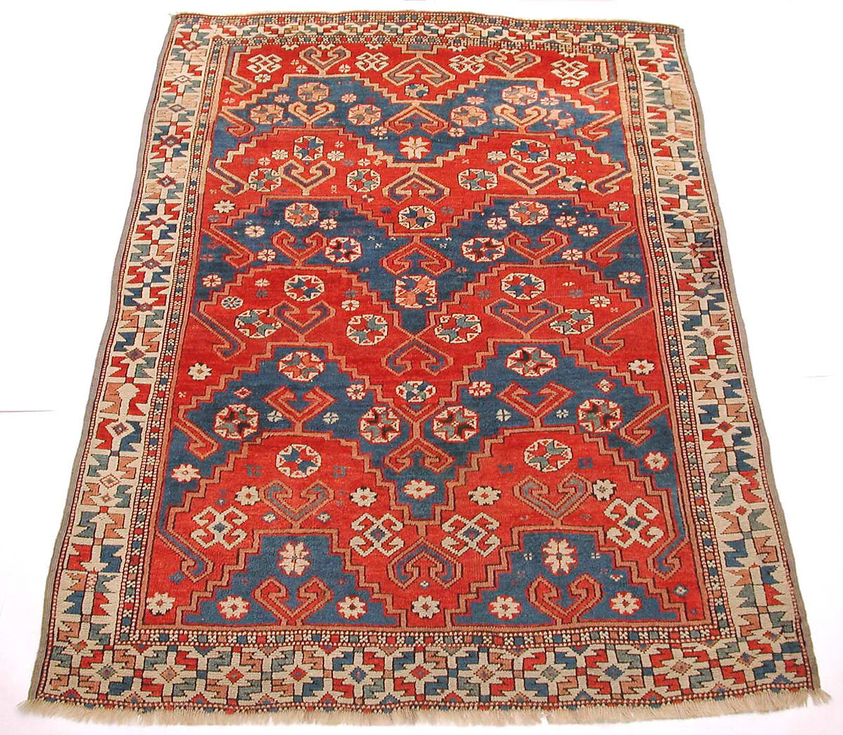 Carpet, Wool (warp, weft, and pile); symmetrically knotted pile