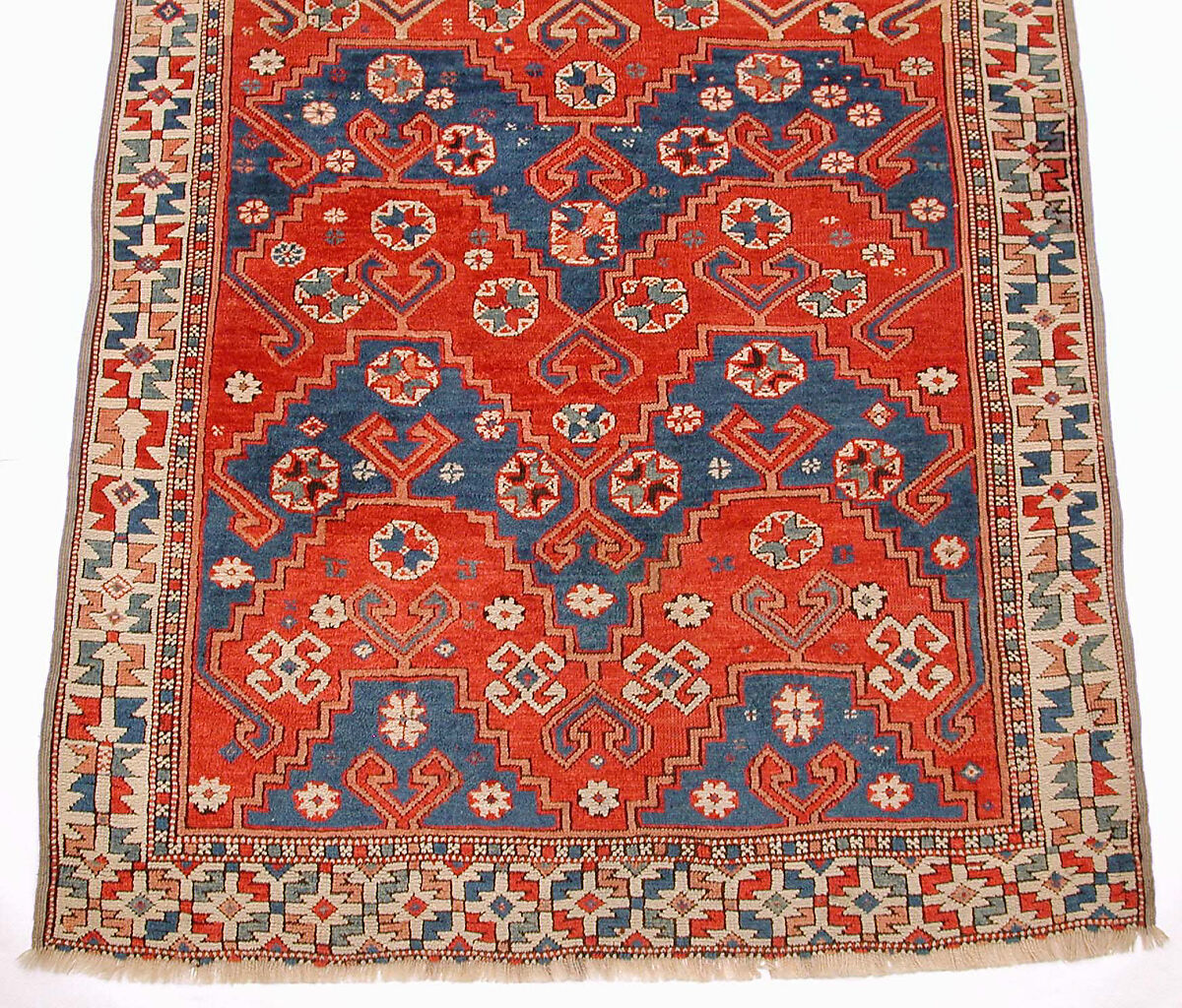 Carpet, Wool (warp, weft, and pile); symmetrically knotted pile