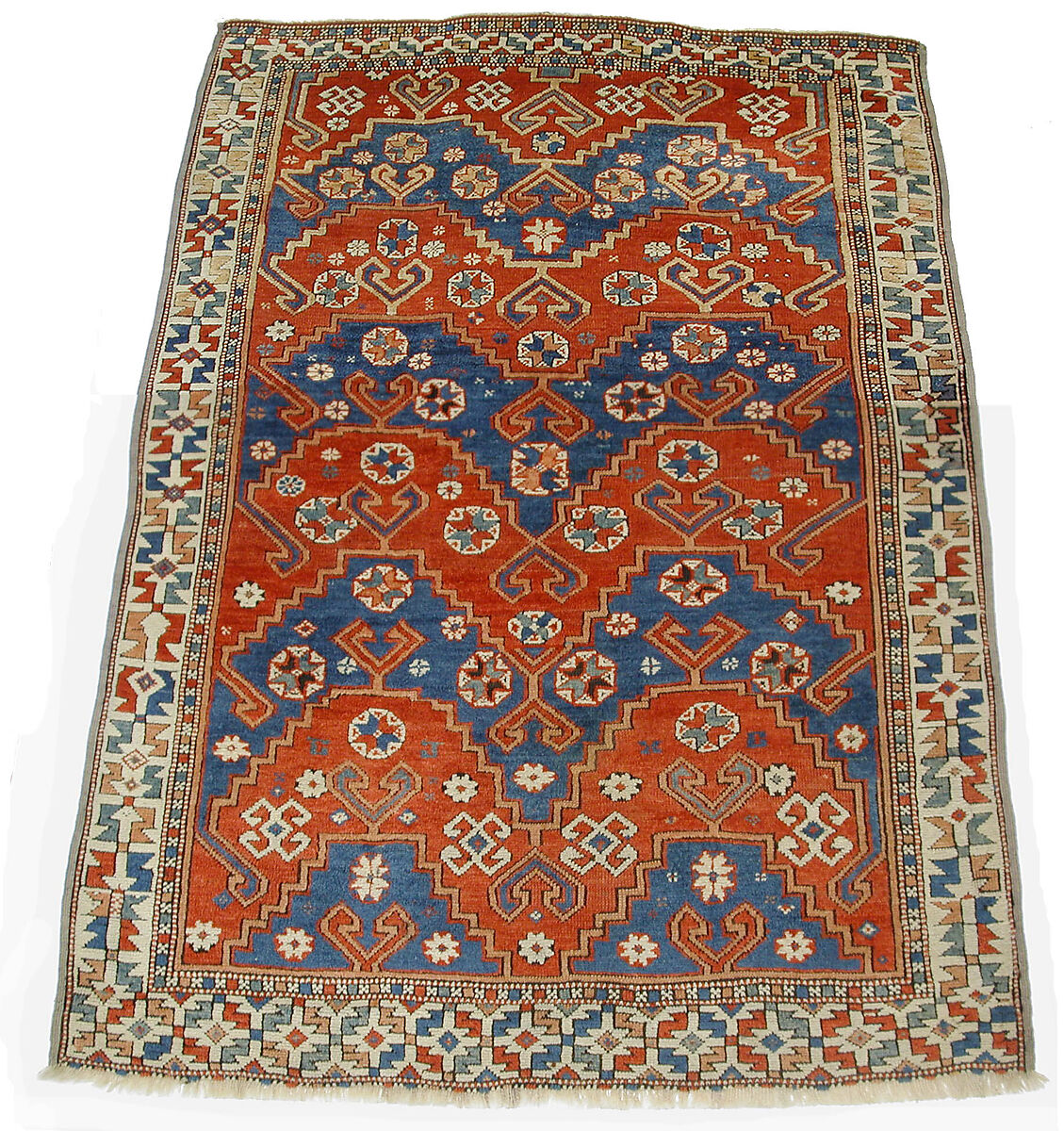 Carpet, Wool (warp, weft, and pile); symmetrically knotted pile