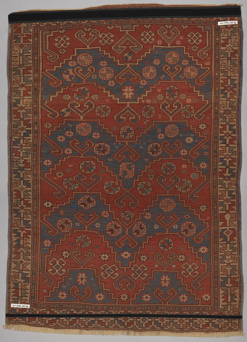 Carpet, Wool (warp, weft, and pile); symmetrically knotted pile