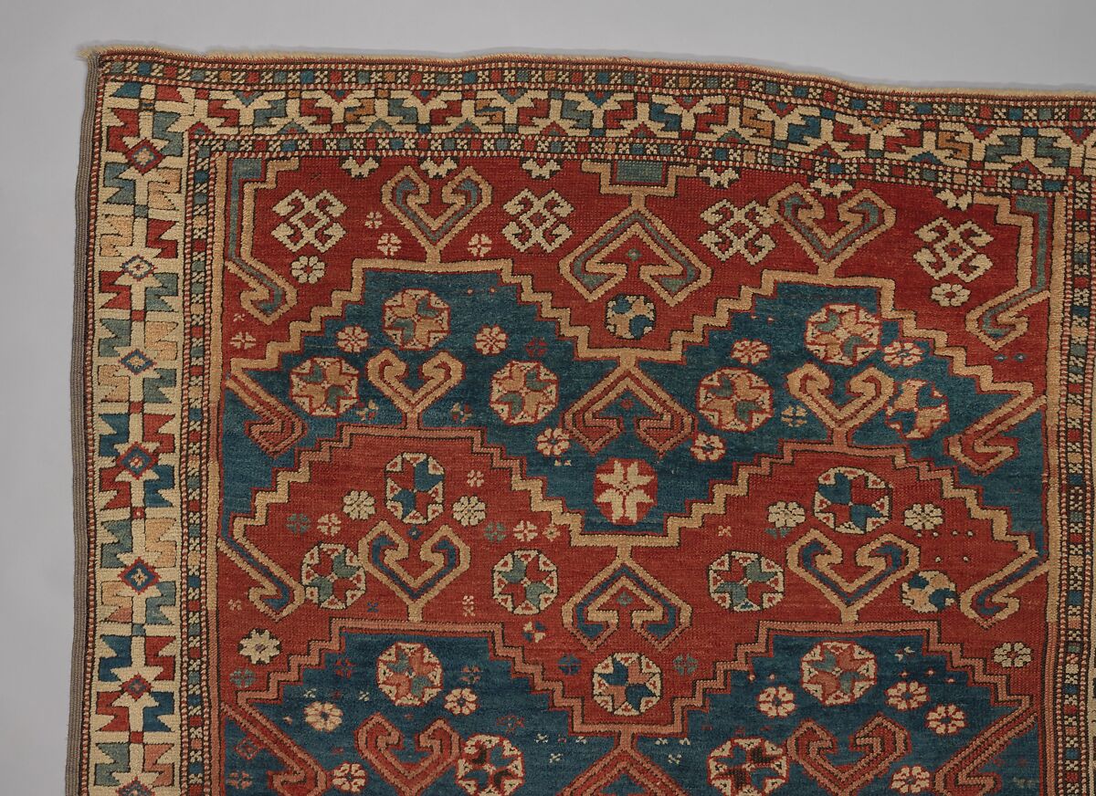 Carpet, Wool (warp, weft, and pile); symmetrically knotted pile