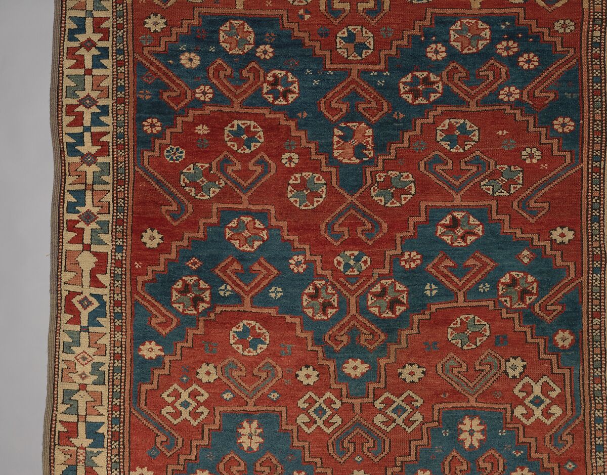 Carpet, Wool (warp, weft, and pile); symmetrically knotted pile