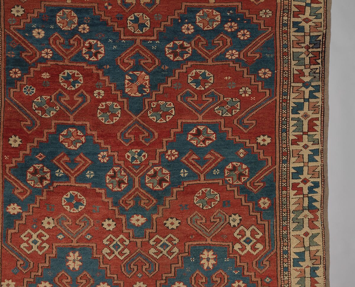 Carpet, Wool (warp, weft, and pile); symmetrically knotted pile