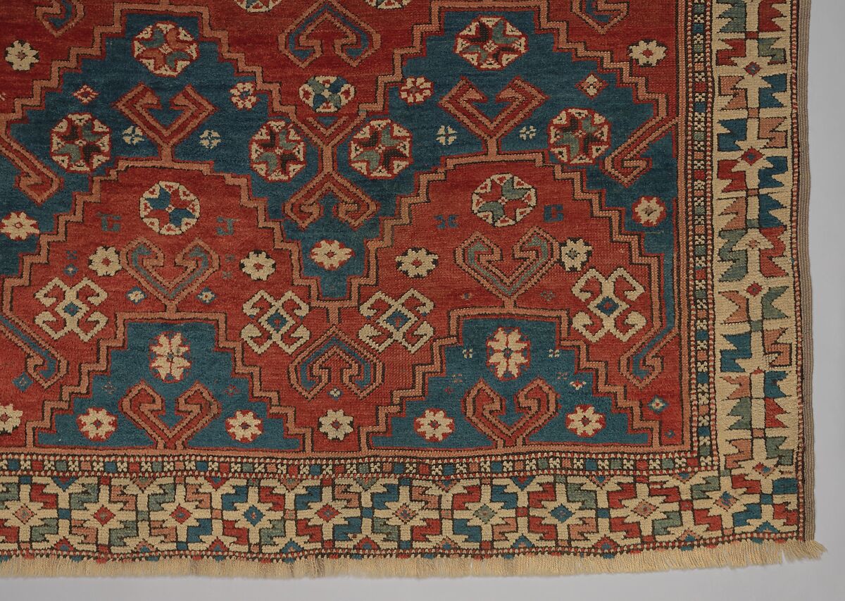 Carpet, Wool (warp, weft, and pile); symmetrically knotted pile