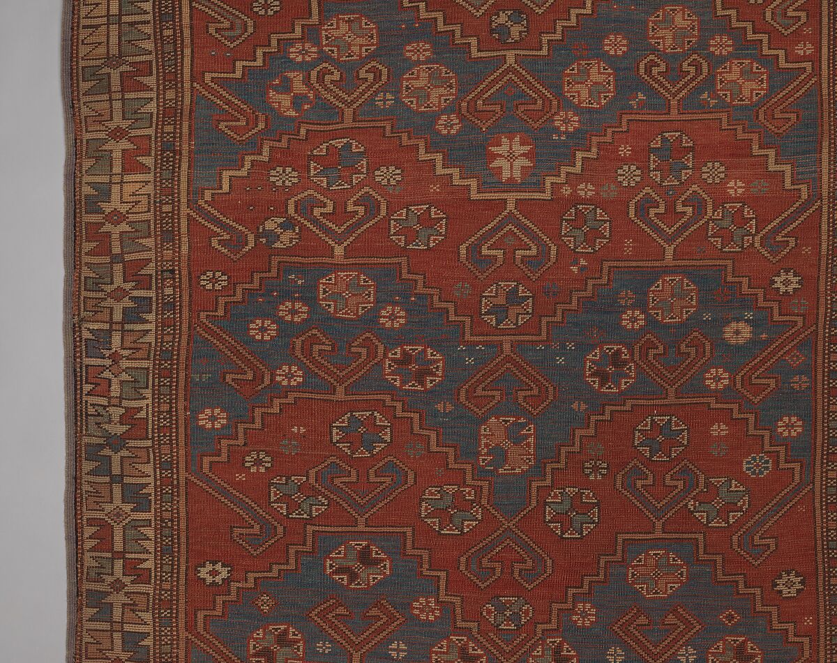 Carpet, Wool (warp, weft, and pile); symmetrically knotted pile
