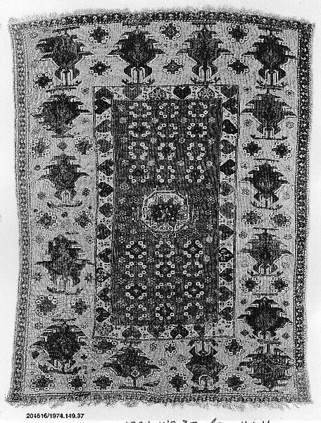 Carpet, Wool (warp, weft, and pile); symmetrically knotted pile