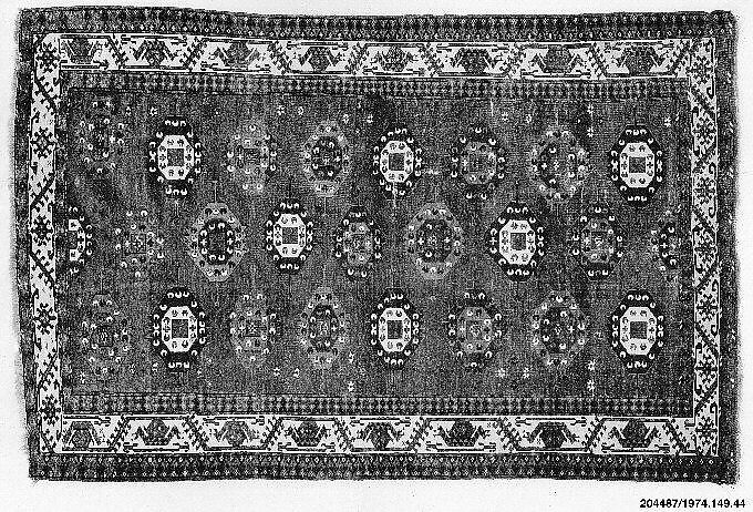 Yomut Main Carpet, Wool pile on wool and cotton foundation