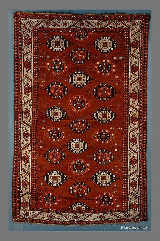 Yomut Main Carpet, Wool pile on wool and cotton foundation