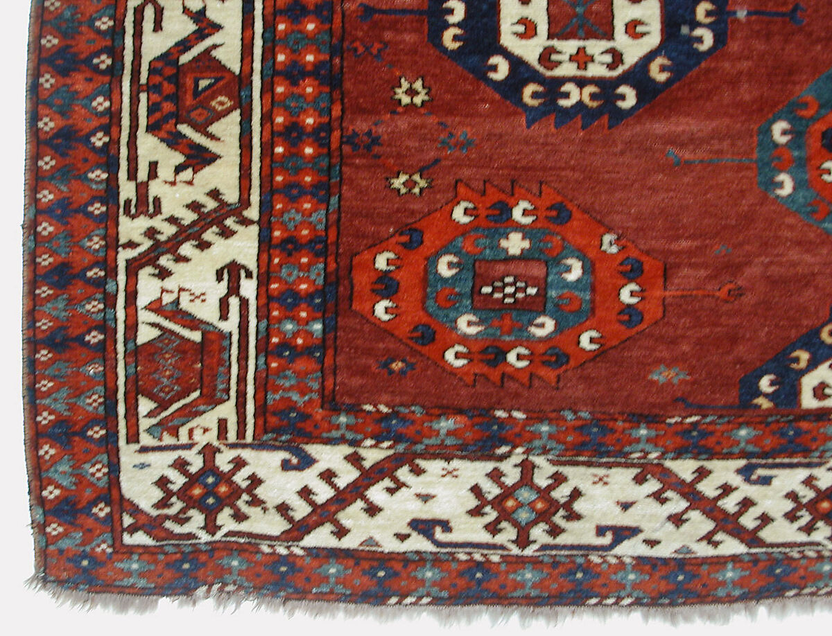 Yomut Main Carpet, Wool pile on wool and cotton foundation