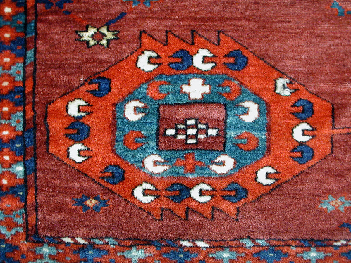 Yomut Main Carpet, Wool pile on wool and cotton foundation