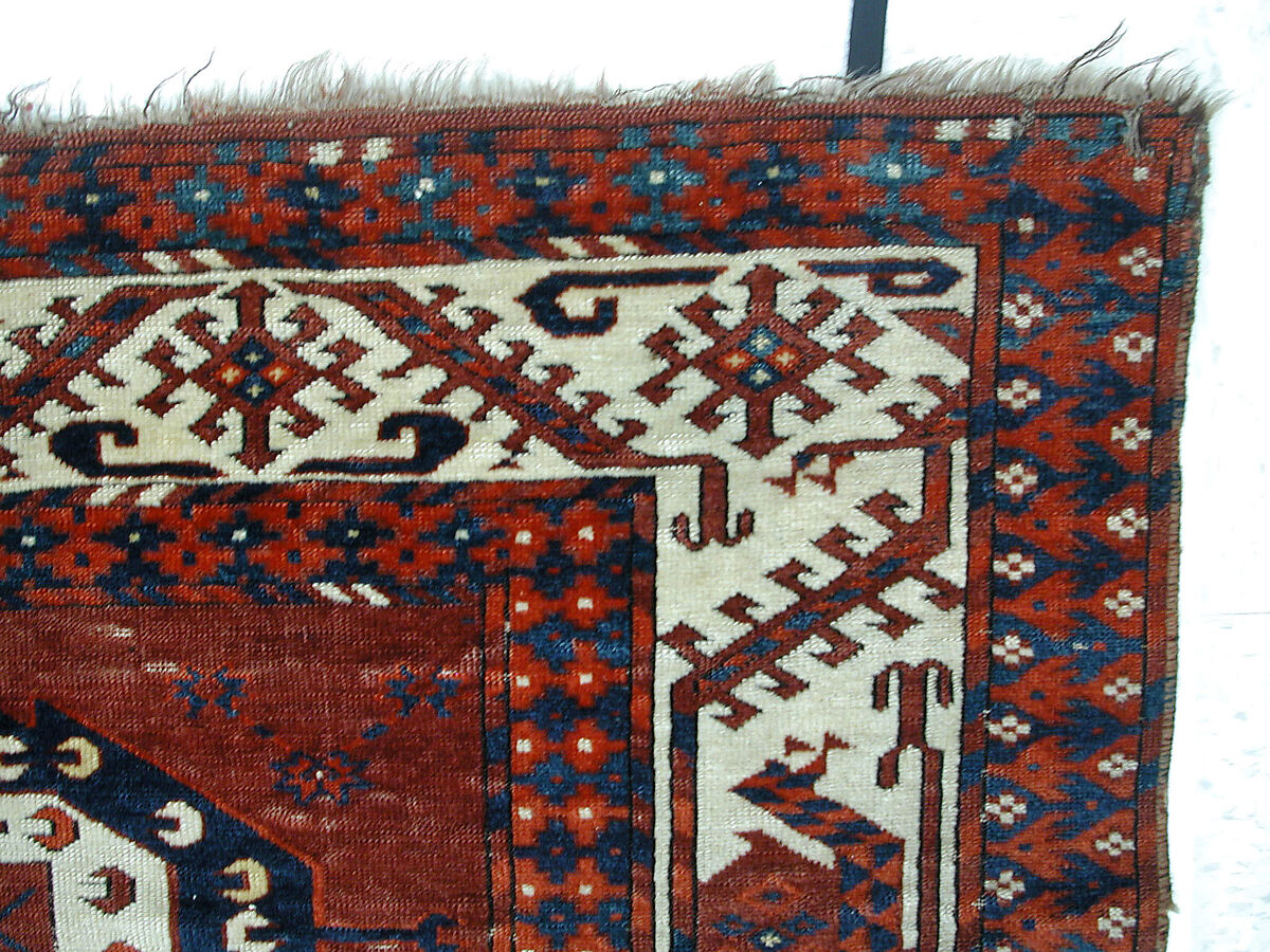 Yomut Main Carpet, Wool pile on wool and cotton foundation