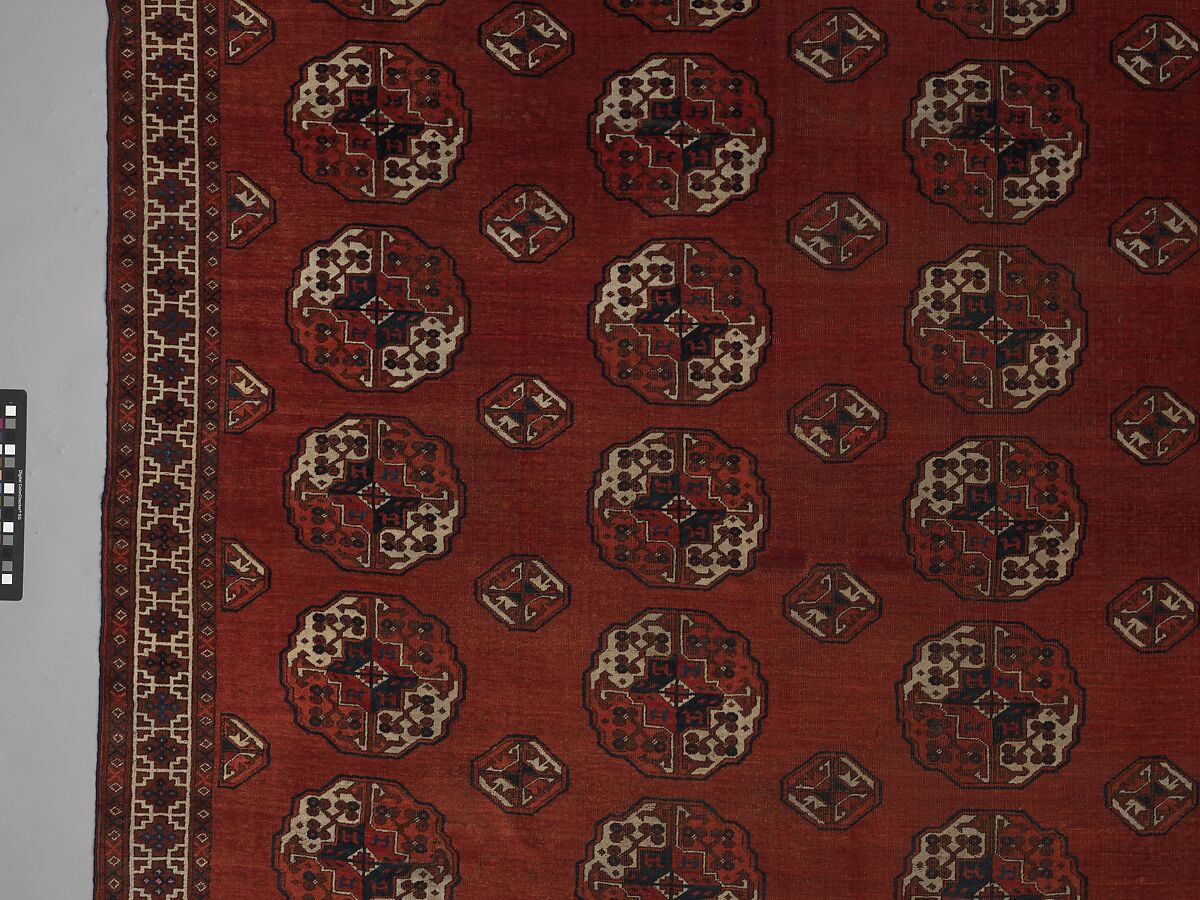 Salor Main Carpet, Wool (warp, weft, and pile), silk; asymmetrically knotted pile