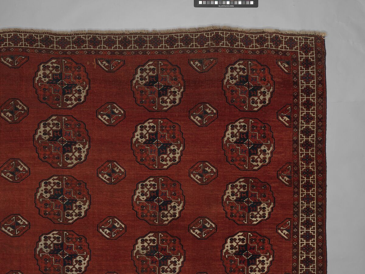 Salor Main Carpet, Wool (warp, weft, and pile), silk; asymmetrically knotted pile