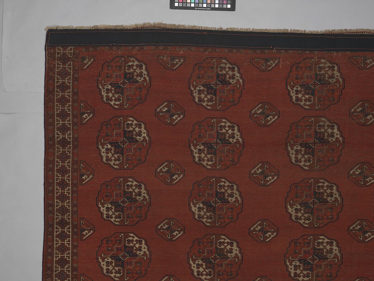 Salor Main Carpet, Wool (warp, weft, and pile), silk; asymmetrically knotted pile