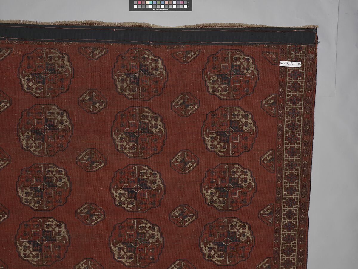 Salor Main Carpet, Wool (warp, weft, and pile), silk; asymmetrically knotted pile