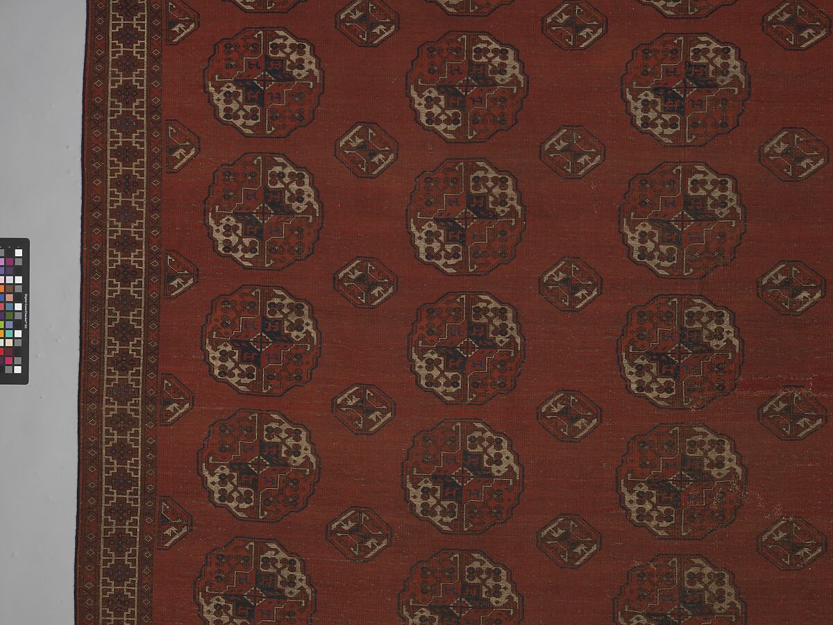 Salor Main Carpet, Wool (warp, weft, and pile), silk; asymmetrically knotted pile