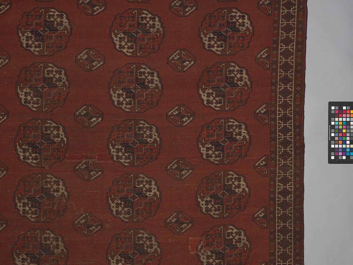 Salor Main Carpet, Wool (warp, weft, and pile), silk; asymmetrically knotted pile