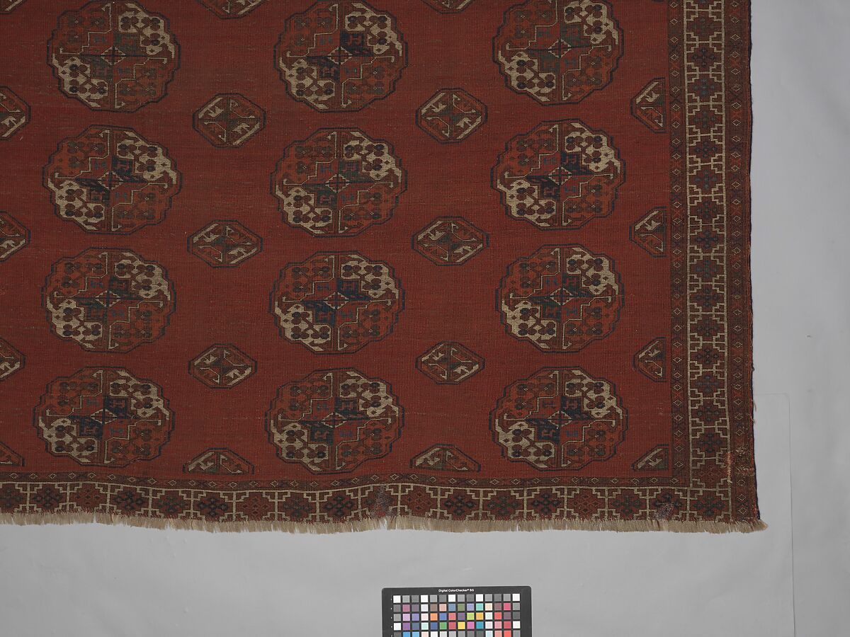 Salor Main Carpet, Wool (warp, weft, and pile), silk; asymmetrically knotted pile
