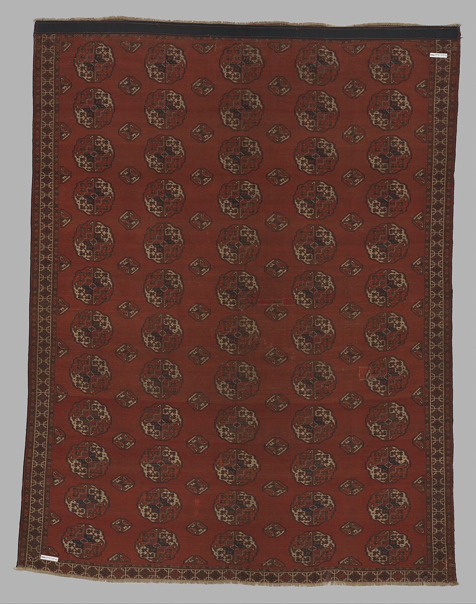 Salor Main Carpet, Wool (warp, weft, and pile), silk; asymmetrically knotted pile