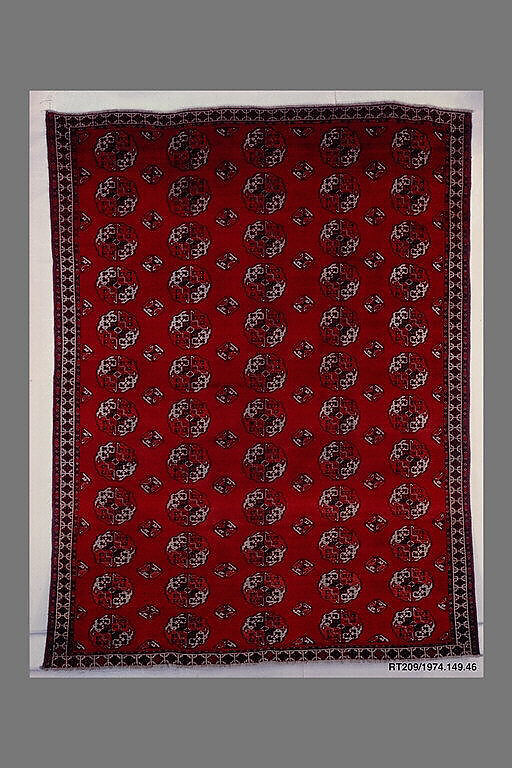 Salor Main Carpet, Wool (warp, weft, and pile), silk; asymmetrically knotted pile