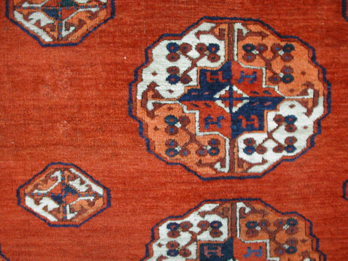 Salor Main Carpet, Wool (warp, weft, and pile), silk; asymmetrically knotted pile