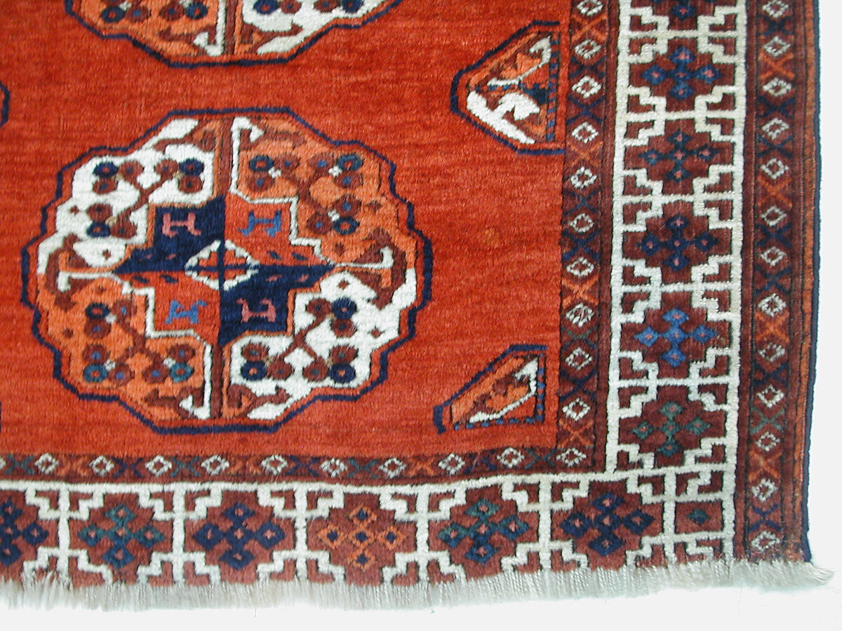 Salor Main Carpet, Wool (warp, weft, and pile), silk; asymmetrically knotted pile