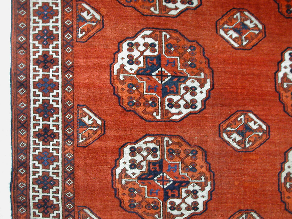 Salor Main Carpet, Wool (warp, weft, and pile), silk; asymmetrically knotted pile