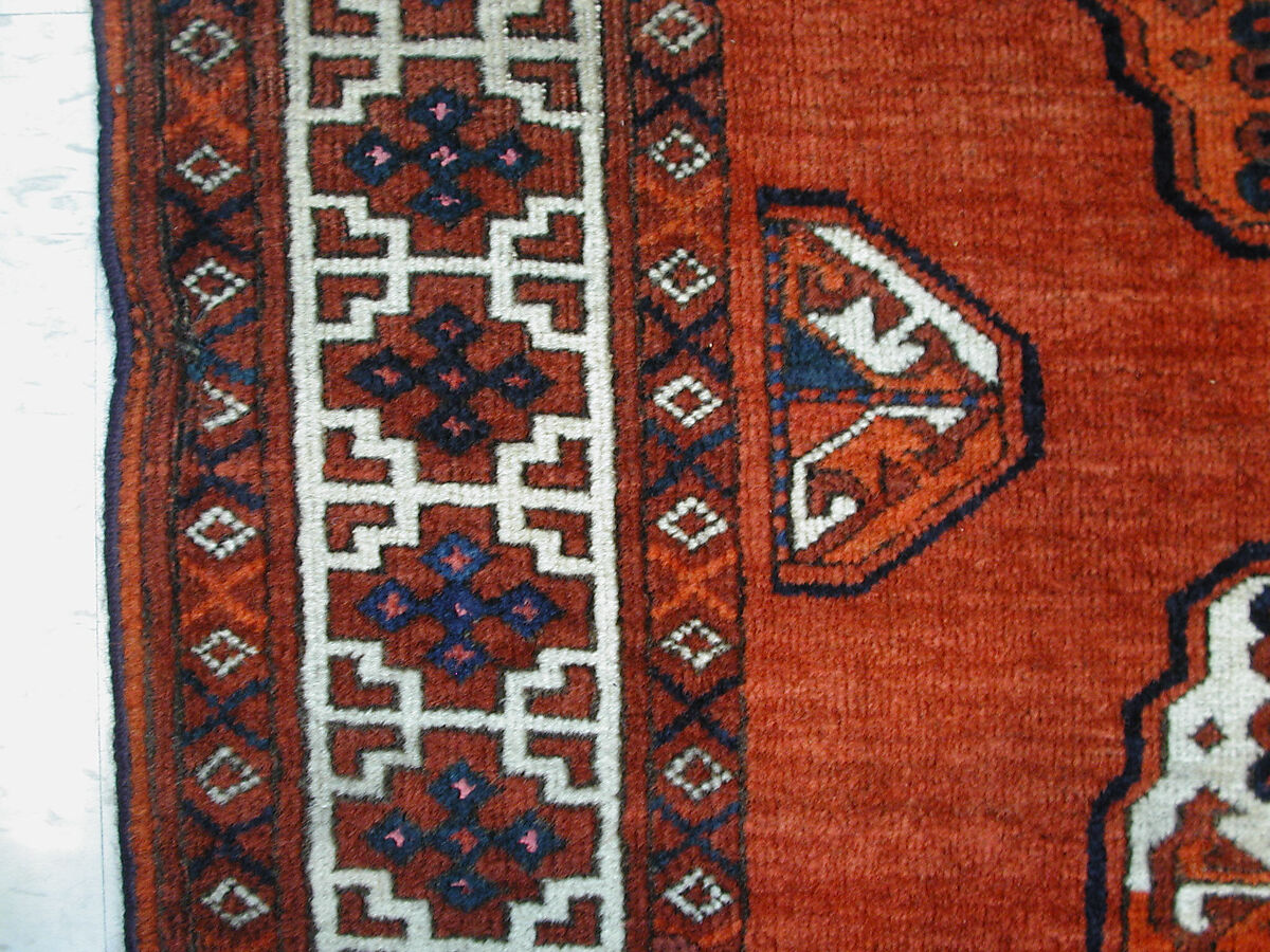 Salor Main Carpet, Wool (warp, weft, and pile), silk; asymmetrically knotted pile