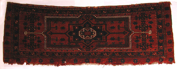 Storage Bag Fragment, Wool (warp, weft and pile), cotton (pile); asymmetrically knotted pile