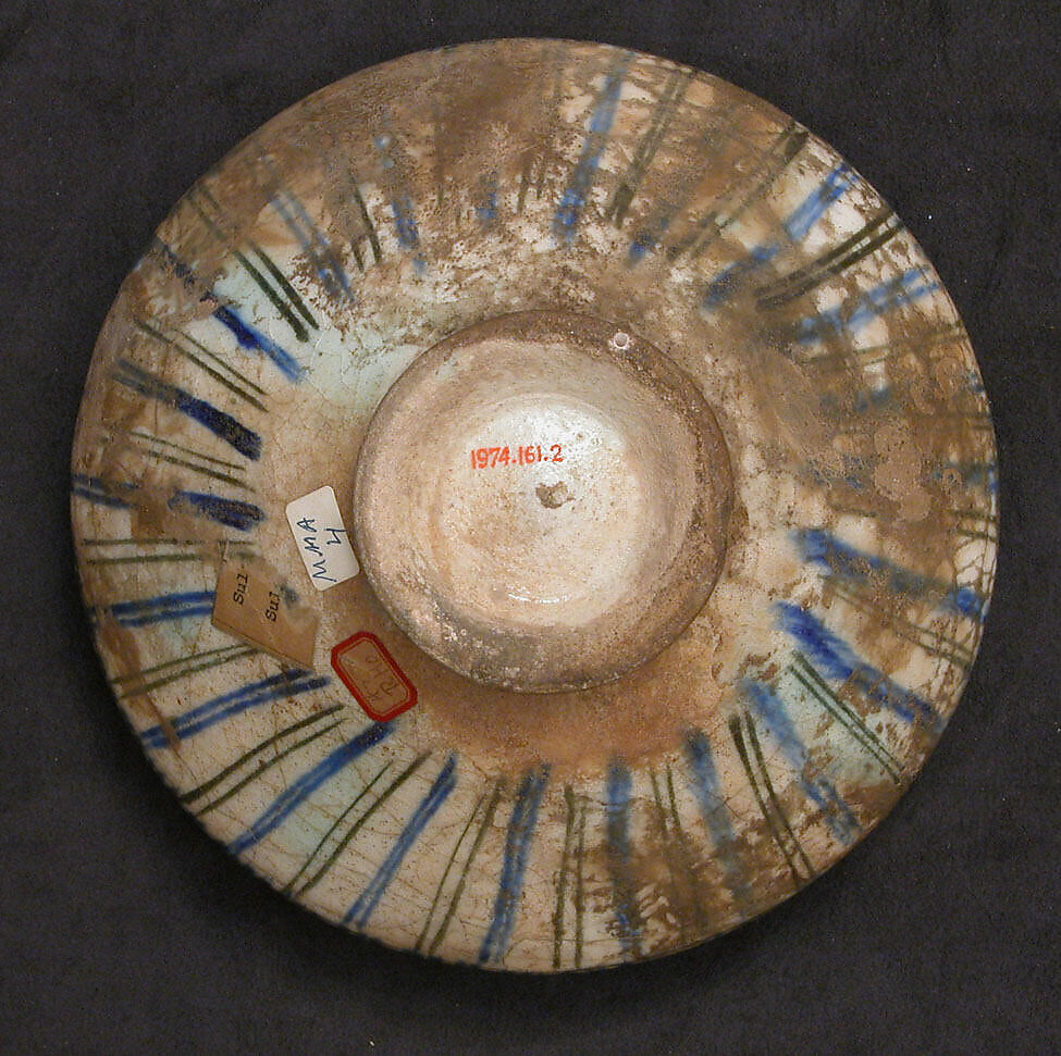 Bowl, Stonepaste; painted under transparent glaze