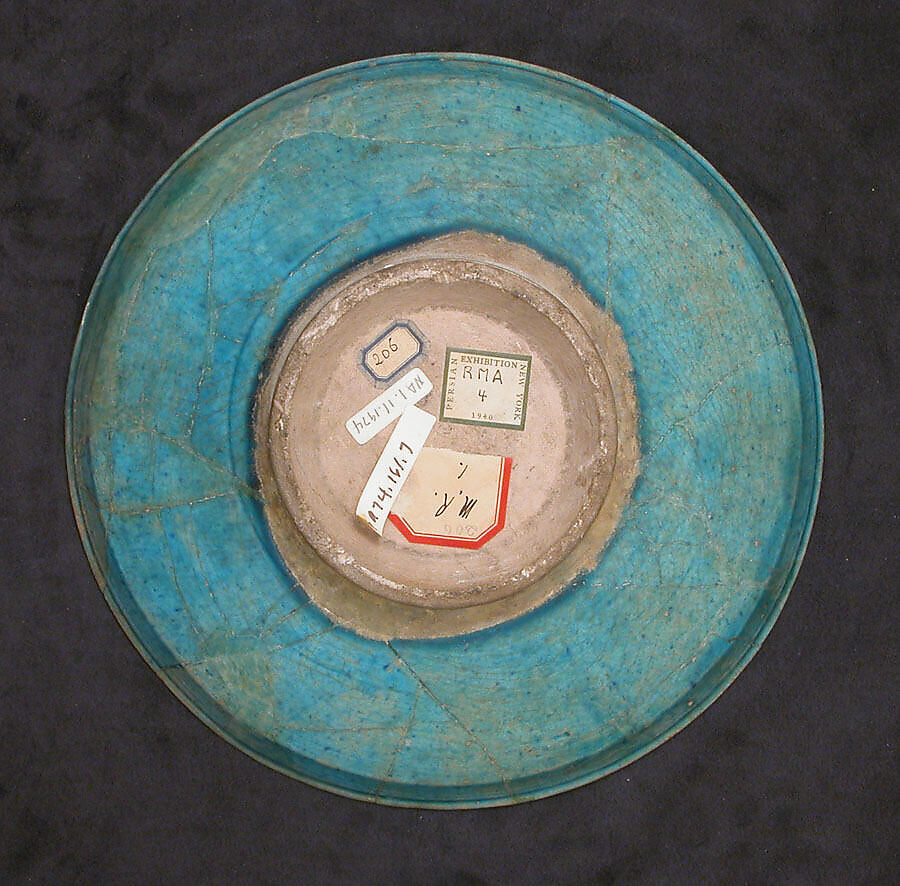 Dish, Stonepaste; incised, glazed