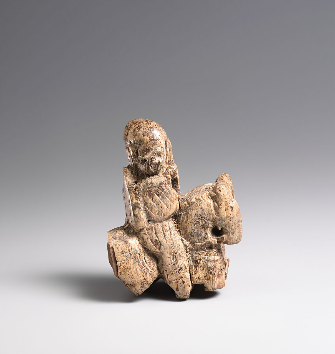 Chess Piece, Rook, Ivory; carved