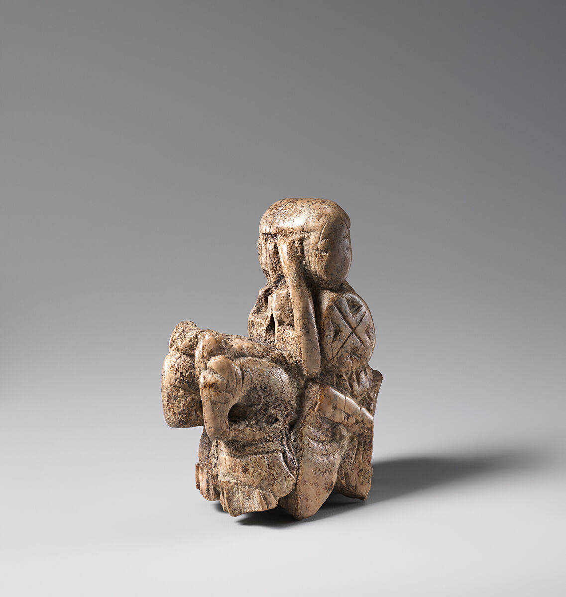 Chess Piece, Rook, Ivory; carved