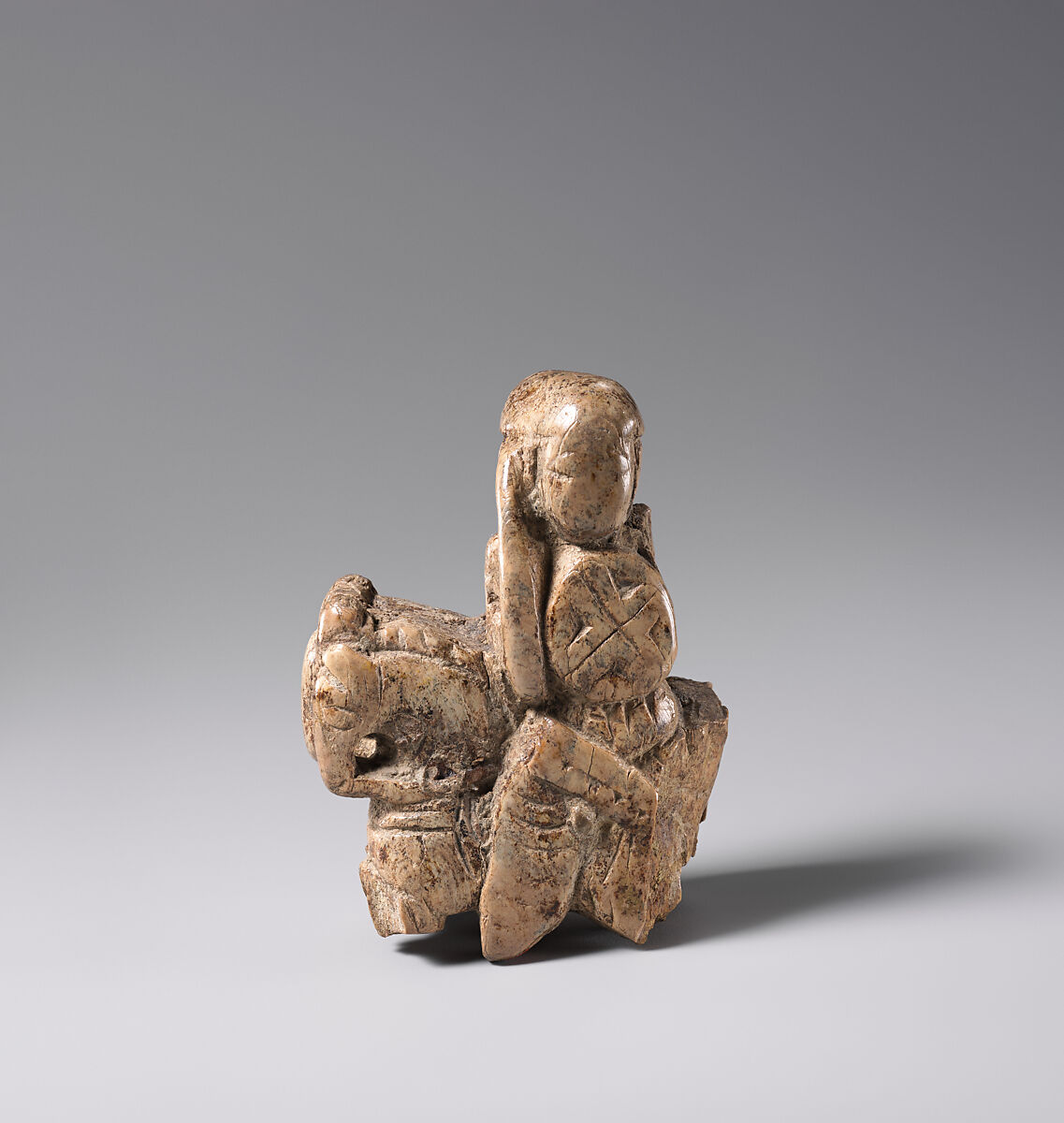 Chess Piece, Rook, Ivory; carved