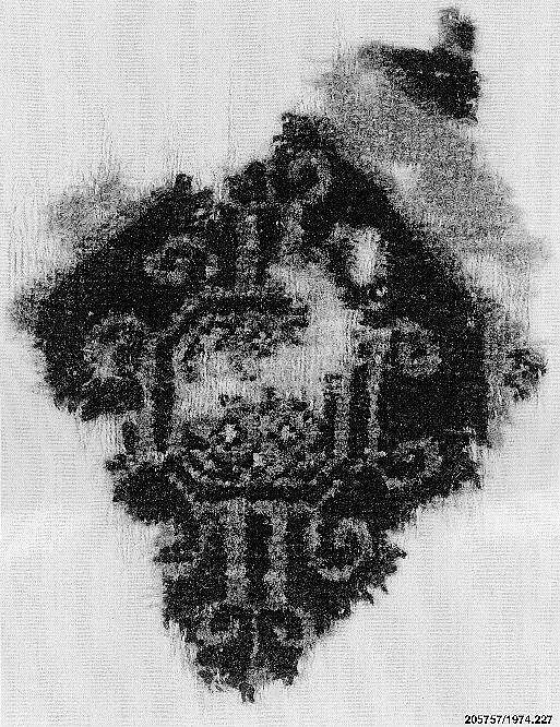Carpet Fragment, Wool (warp, weft, and pile); symmetrically knotted pile