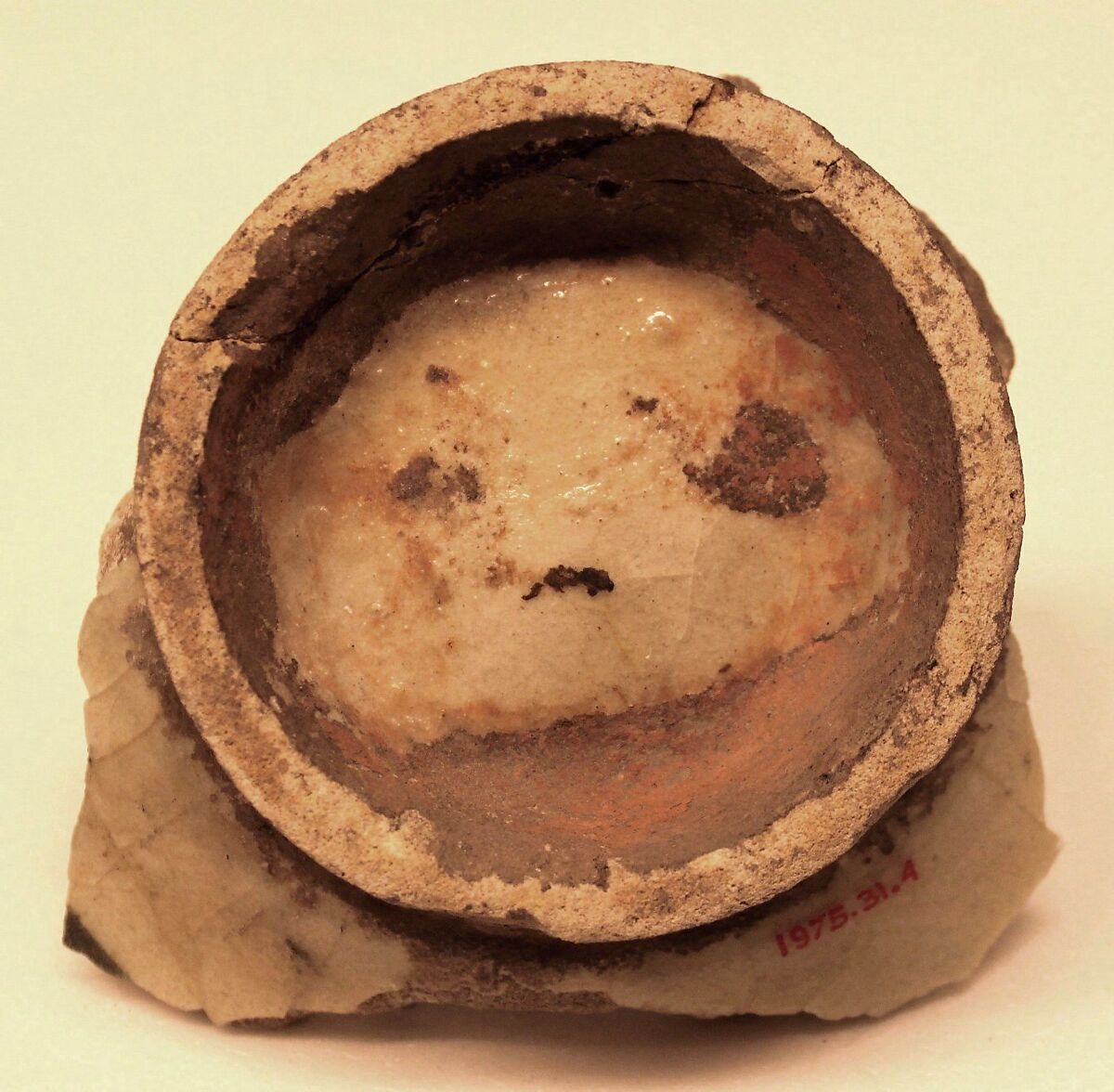 Ceramic Fragment, Stonepaste; polychrome painted under transparent glaze