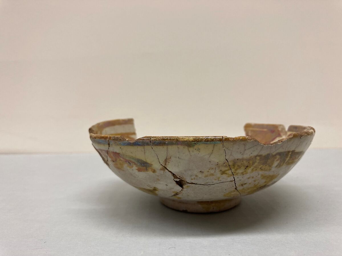 Fragment of a Bowl, Stonepaste; painted under transparent glaze