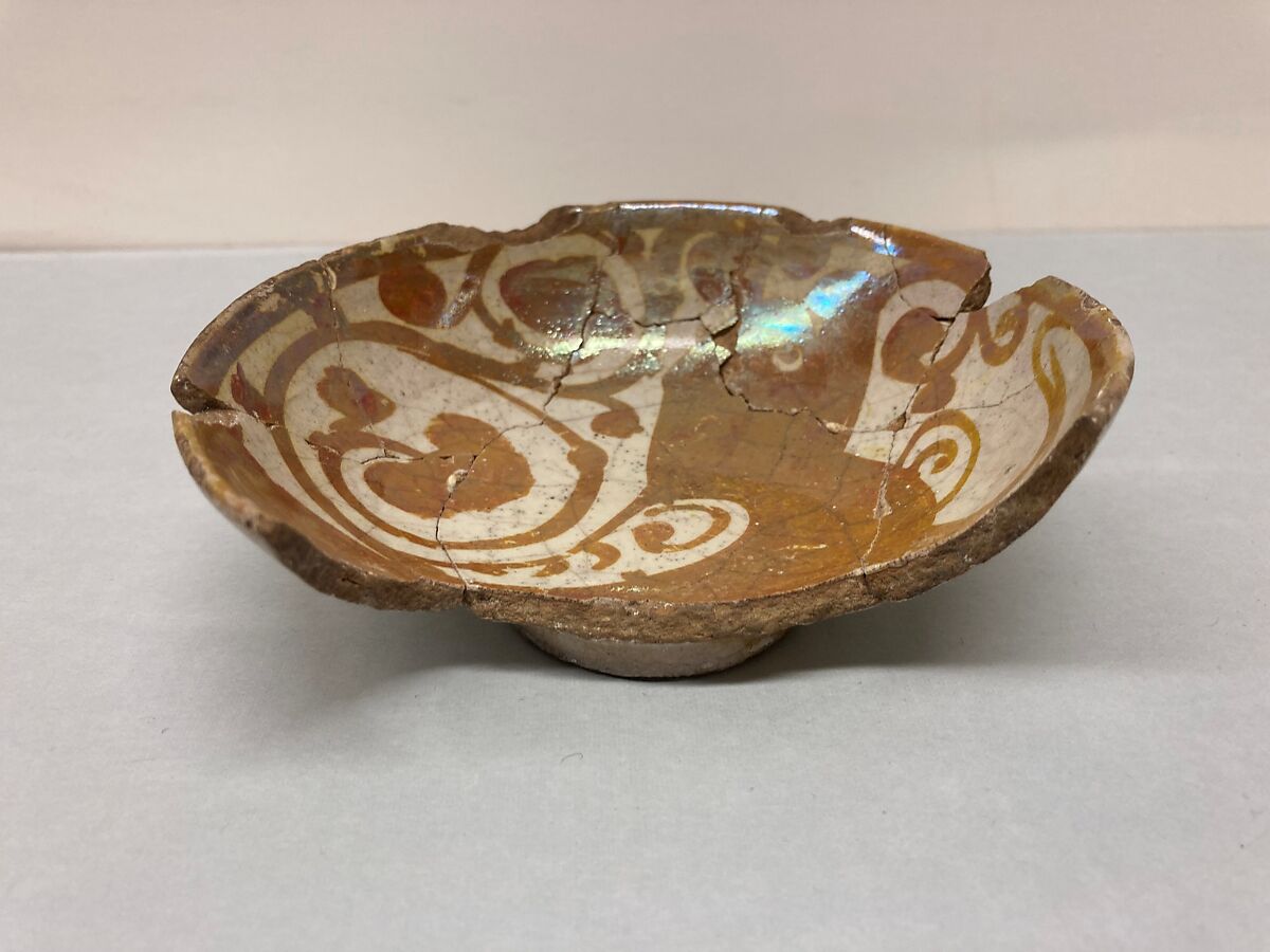 Fragment of a Bowl, Stonepaste; painted under transparent glaze