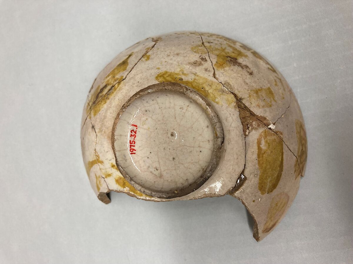 Fragment of a Bowl, Stonepaste; painted under transparent glaze