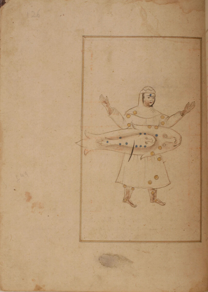 Kitab suwar al-kawakib al-thabita (Book of the Images of the Fixed Stars) of al-Sufi, `Abd al-Rahman al-Sufi (Iranian, Rey 903–986 Shiraz), Ink, opaque watercolor, and gold on paper